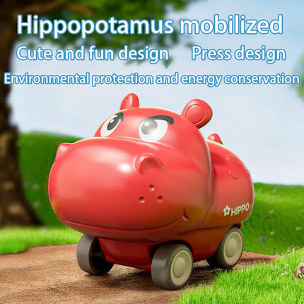 Hippo Push Car, Cute Pet Animal Toy Car, Cute Cartoon Animal Toy Car, Parent-Child Interaction