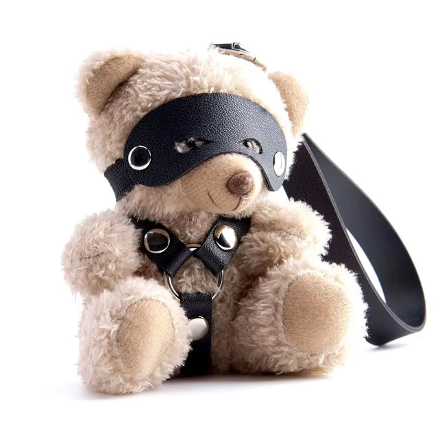 BDSM Erotic Sex Toys Plush Bear Valentine's Gifts Toy Couple Pendant PU Leather Restraints Bondage Set