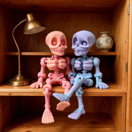 3D Printed Skull Man Statue, Unique Desktop Decoration & Collectible, Halloween Decor, Christmas Action Figures, 30Cm/11.81In