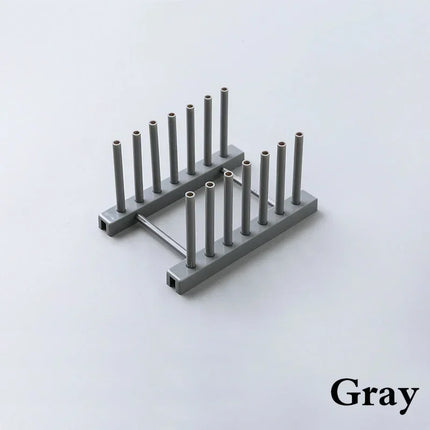 Plastic Dish Rack Kitchen Supplies Storage Draining Racks Removable Shelf Plate Pot Lid Rack Household Storage Organizer Gadgets