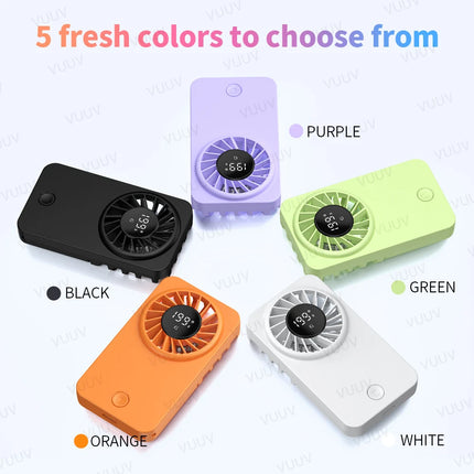VUUV Small Fan Refrigeration Air Conditioner Portable Silent High-speed High Wind Power USB Charging Fan Handheld