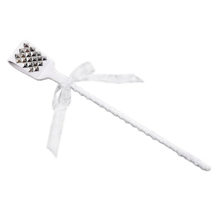 White Leather Bow-Knot Palm Clap Spanking Paddle Whips Fetish Slave Bdsm Spank Flogger Fantasy Couples Sexy Adult Games Cosplay