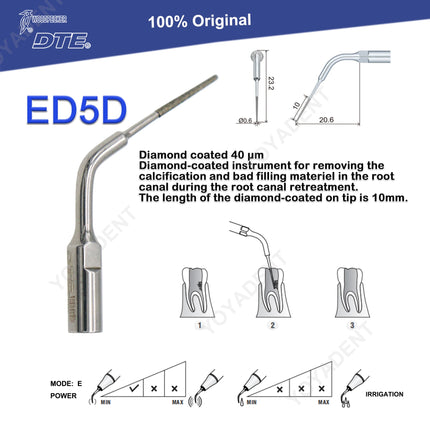 Woodpecker Tips DTE Dental Ultrasonic Endo Scaler Tips Scaling Tips Fit EMS UDS NSK SATELEC Scaler Handpiece Dentistry Tools