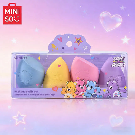 MINISO Love Bear Series Makeup Powder Puff Set, Wet and Dry Dual Use Makeup Egg, Durable and Easy to Apply