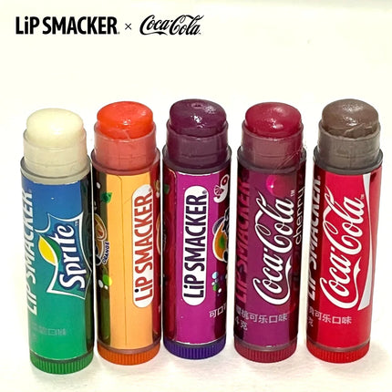LiP Smacker X CoCa Cola 5pcs Lip Blam Set Long-Lasting Moisturizing Colorful Lip Balm for Autumn Winter Perfect Christmas Gift