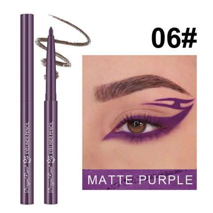 Eyeliner Pen Is Waterproof, Sweat-Proof, Does Not Smudge, Easy for Beginners to Use, Green, Purple, Black, Long-Lasting, Non-Fading Eyeliner Pen