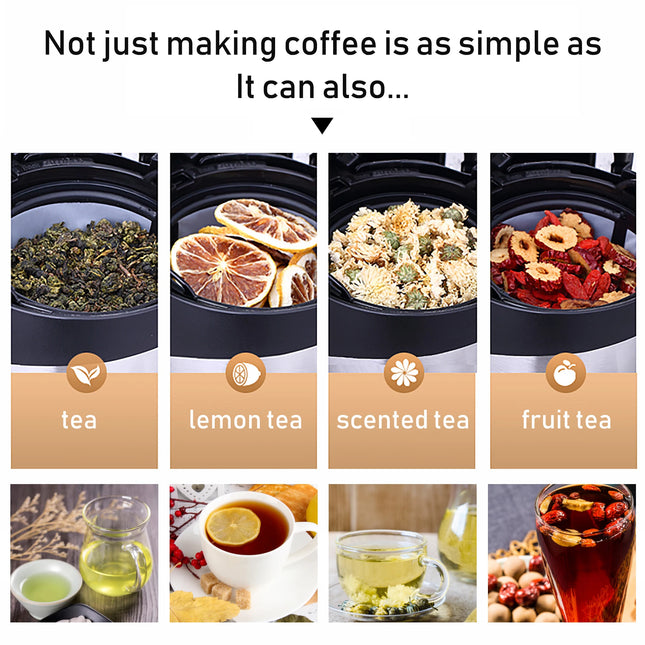 1.25L Electric Drip Coffee Maker 550W Household Coffee Machine 6-Cup Tea Coffee Pot Milk Coffee Maker for Gift 220V Sonifer