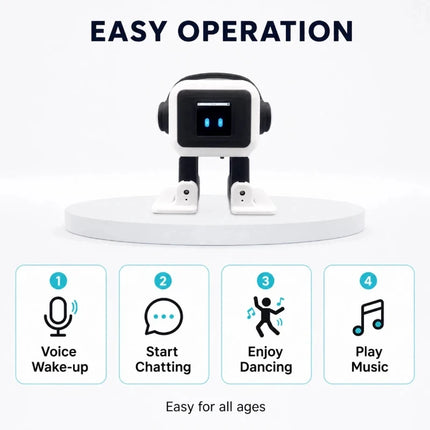 New AI EMO Desktop Robot Smart Interactive Chat Voice Control Dancing Music Player Electronic Pet Gift