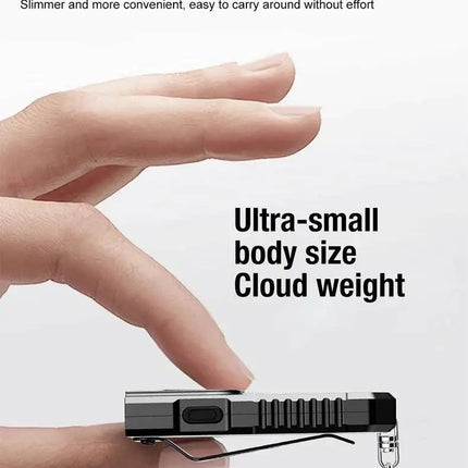 Powerful Mini LED Flashlight USB Rechargeable COB Keychain Hanging Work Light Waterproof Outdoor Emergency Camping Pocket Torch