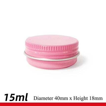 10/20/50/100 30g Gloss Pink Aluminum Jar 50g 100g Candy Storage Case 200g Aluminum Cans Travel Pot Hair Wax Box Makeup Cosmetic