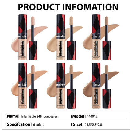 1pc full coverage concealer, waterproof, sweat proof, stain resistant, durable, creating a perfect skin makeup look