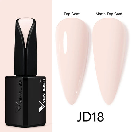 Venalisa15ML Silky Matte TPO FREE Topcoat No Cleaning Nail Lacquer Full Coverage Long Lasting Gorgeous Color Nail Varnish