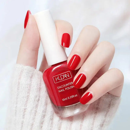 KUDAN Nail Polish Water-based 10ml No-bake Long-lasting Students Children Without Odor Can Tear Nail Art Manicure Tool
