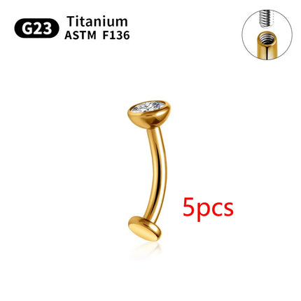 ASTM F136 Titanium 14G Belly Button Rings piercing set Nose Stud Labret Lip Stud Earring Eyebrow Body Jewelry For Women