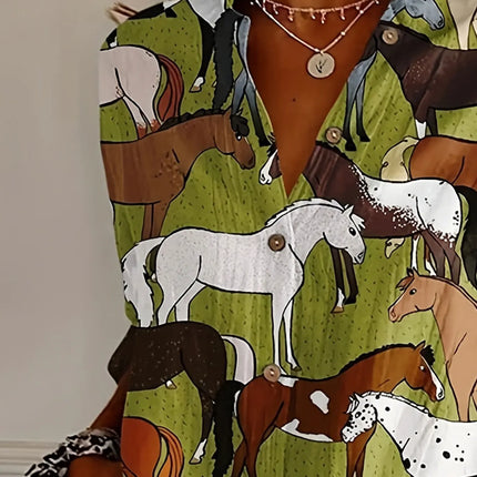 Women Plus Size Woven Spring And Summer Shirt