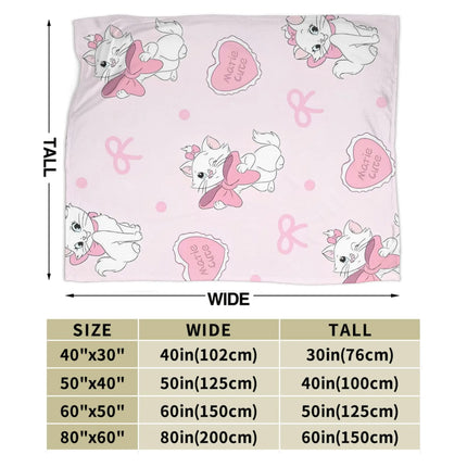 Aristocats Marie Cat Knitted Blankets Pink Wool Throw Blanket Summer Air Conditioning Portable Soft Warm Bedspread