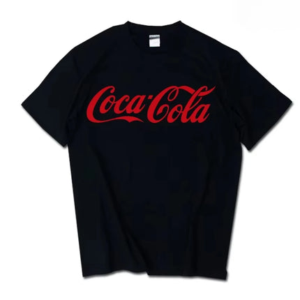 PEPSI Classic Logo T-shirt Men Women Casual Cotton Short Sleeve Tops Vintage Streetwear Black Tee Unisex Hip Hop Tshirt Summer