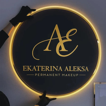 Custom Acrylic Sign Personalise Signboard Business Neon Logo LED Backlight Name Signs Decor for Shop Office Door Sign Wall Decor
