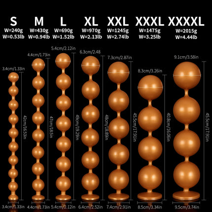 Long Huge Anal Butt Plug Dilator Silicone Huge Long Anal Beads Anal Balls Big Butt Anal Training Adult Sex Toy For Woman Man Gay