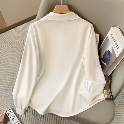 2026 Plus Size Blouses For Women Spring New Solid Long Sleeve Shirts Korean Fashion Ladies Blouse Simple Female Clothing Tops