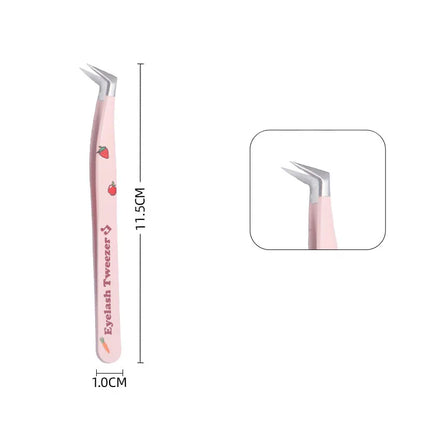 6 Types False Eyelash Tweezers Stainless Steel Anti-static Pincet Curved Strip 3D Lashes Extension Tweezer Makeup Tools