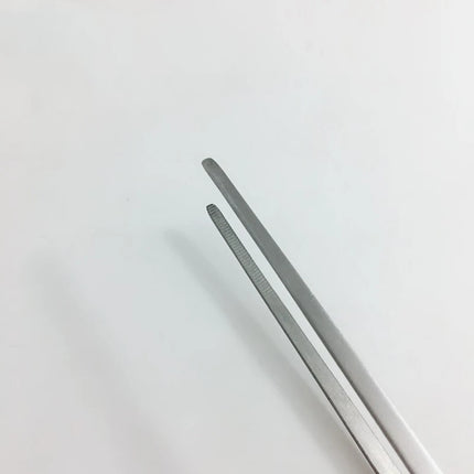 Stainless steel thick curved straight tweezers 48cm long teeth anti slip pet feeding tool, aquarium plant tweezers