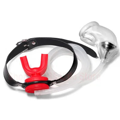 New Piss Urinal Flow Into Mouth Gag Urethral Catheter Plug Bondage Fetish Harness Slave BDSM Gay Adult Games Sex Toys For Man