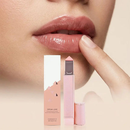 Plumping Lip Gloss Strawberry Pink Long Lasting Lip Tint Hydrating Lip Treatment Hyaluronic Acid Moisturizing Lip Balm