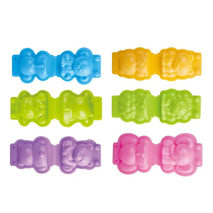 Cartoon 3D Animal Play Dough Molds DIY Creation Tools For Kids Toddlers Various Animal Molds Rolling Pins Clay Dough Accessories