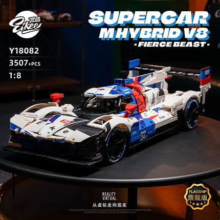 1:8 Technical 499P Super Sport Racing Car Building Blocks SC63 Car Bricks Assembling Toys For Children Christmas Gifts Boys