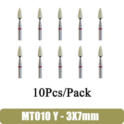 10Pcs High Quality Dental Ceramic Diamond Polishing Burs for Dentist Lab Quick Polishing Zirconia Porcelain Crown Tools