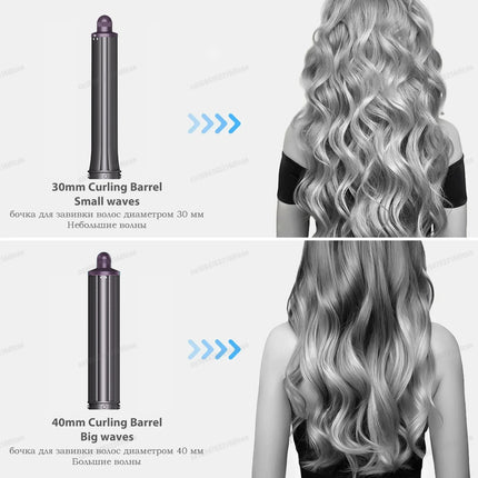 220V Hair Curler 6In1 Multi Hair Styler Curling Iron Hot Air Brush 20/30mm Auto-Curling Barrel Soft Straightening Brush HairDrye