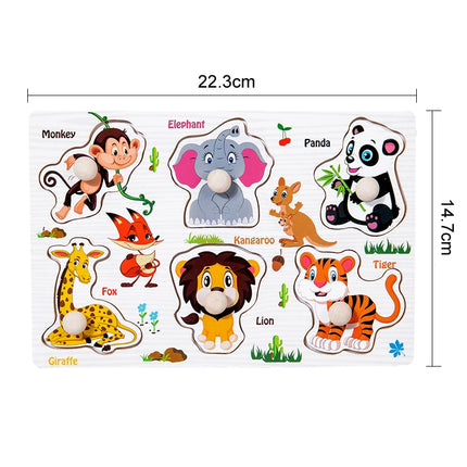30cm Kid Early educational toys baby hand grasp wooden puzzle toy alphabet and digit learning education child wood toy