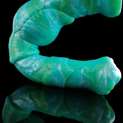 YOCY 12 Inch War Horse Dildo 6.5cm Thick Armor Knot Anal Stimulator Soft Silicone Animal Penis With Sucker Sex Toy For Women Men