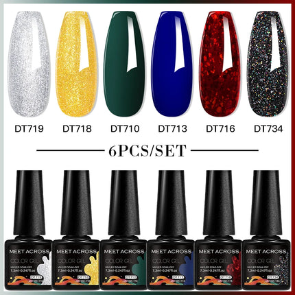 6pc Nail Gel Polish Set DIY Nail Art Semi Permanent UV LED Gel Kit For Nails Decoration Manicure Soak Off Painting Vernis Design