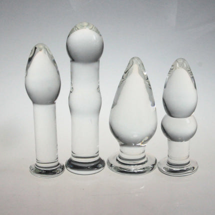 8types Sensual Glass Anal Beads for Women Fancy Butt Squirt Tails Export Anus Experience Fantasy Enthusiasts Sex Toys Lesbian