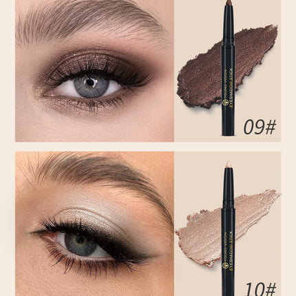 YOUNG VISION 12 Color Eyeshadow Stick Waterproof  Pearl Shimmer cream formula easy to color fine and smooth Woman makeup