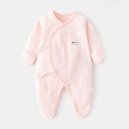 Long Sleeve Baby Onesies 2025 Baby Clothes Summer Leg-Wrapping Onesies Soft Boys Romper Cartoon Newborn Bodysuit 0-9Month
