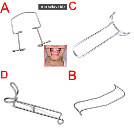 High-Quality Dental Lip Cheek Retractor Reusable Autoclavable Stainless Steel Mouth Opener for Orthodontic Procedures