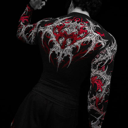 2026 New Dragon Awakening Pattern Gym Long Sleeve Top for Spring and Summer Running Swimming Weightlifting Fitness Clothes