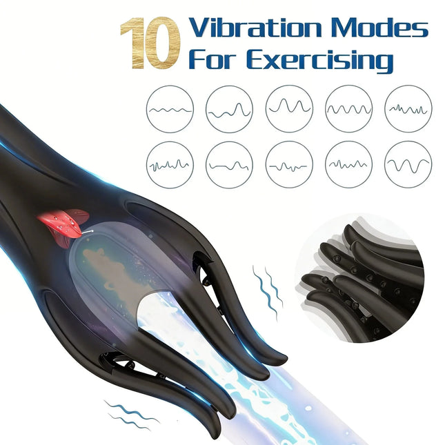 Glans Trainer for Men Powerful Vibrating Penis G Spot Masturbator Soft Fingertip Prolong Endurance Massage Vibrator Erotic Toys