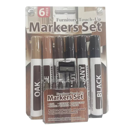 13pcs Wood Scratch Repair Kit Furniture Markers Crayon Sharpener Set Waterproof Pen for Floors Tables Desks Stains Oak Maple
