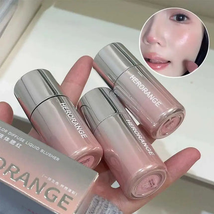 Liquid Blusher Tanned Jello Color Powder Rendering Moisturizing Longlasting Beauty Expands Contracts Cheek Face BlushMakeup