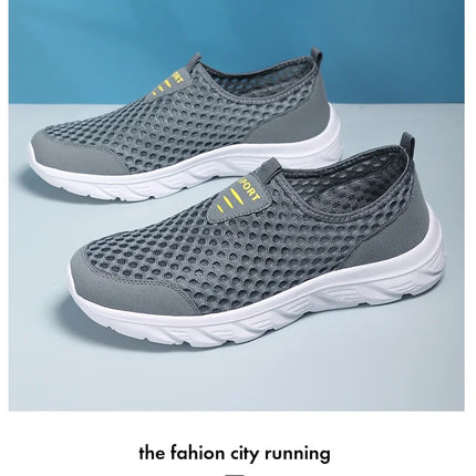 YRZL Lightweight Men Casual Shoes Breathable Slip on Male Casual Sneakers Anti-slip Men's Flats Outdoor Walking Shoes Size 39-46