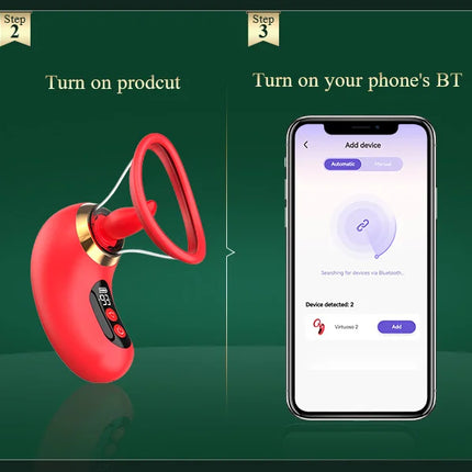 APP Control Clitoral Sucker Vibrator Tongue Licking Nipple Vagina Massager Clit Stimulator Female Masturbation Sex Toy for Women