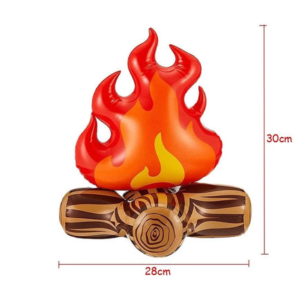 PVC Inflatable Campfire Gas-filled Flame Simulation Camping Accessory Simulated Flame Model Camping Props Toys Party Decoration