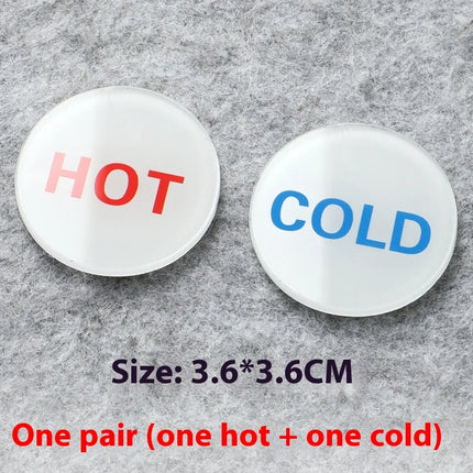 Acrylic Hotel Bathroom Bathroom Faucet Hot and Cold Water Prompt Sign Toilet Hot and Cold Water Logo Sticker