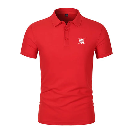 Men's anti-pilling polo shirt with flip collar, casual business fashion, slim fit polo shirt, new for summer 2026