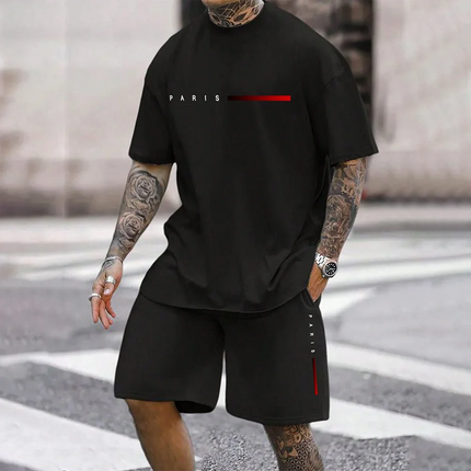 Trendy Summer Casual Also Suitable For Sports Shorts Short Sleeved 2024 New Men S Oversized Loose Quick Drying Summer Suit