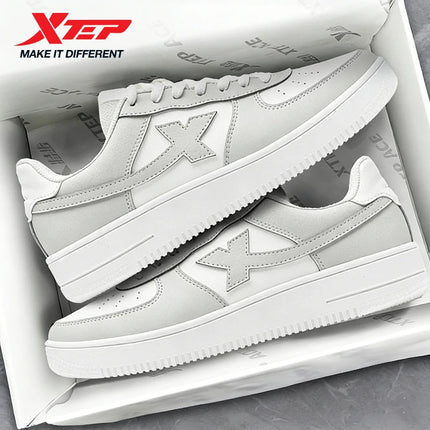Xtep Skateboarding Shoes For Men Trendy Street Style Fashion Low Top Thick Sole Durability Comfortable Jogging Shoe 874119319851